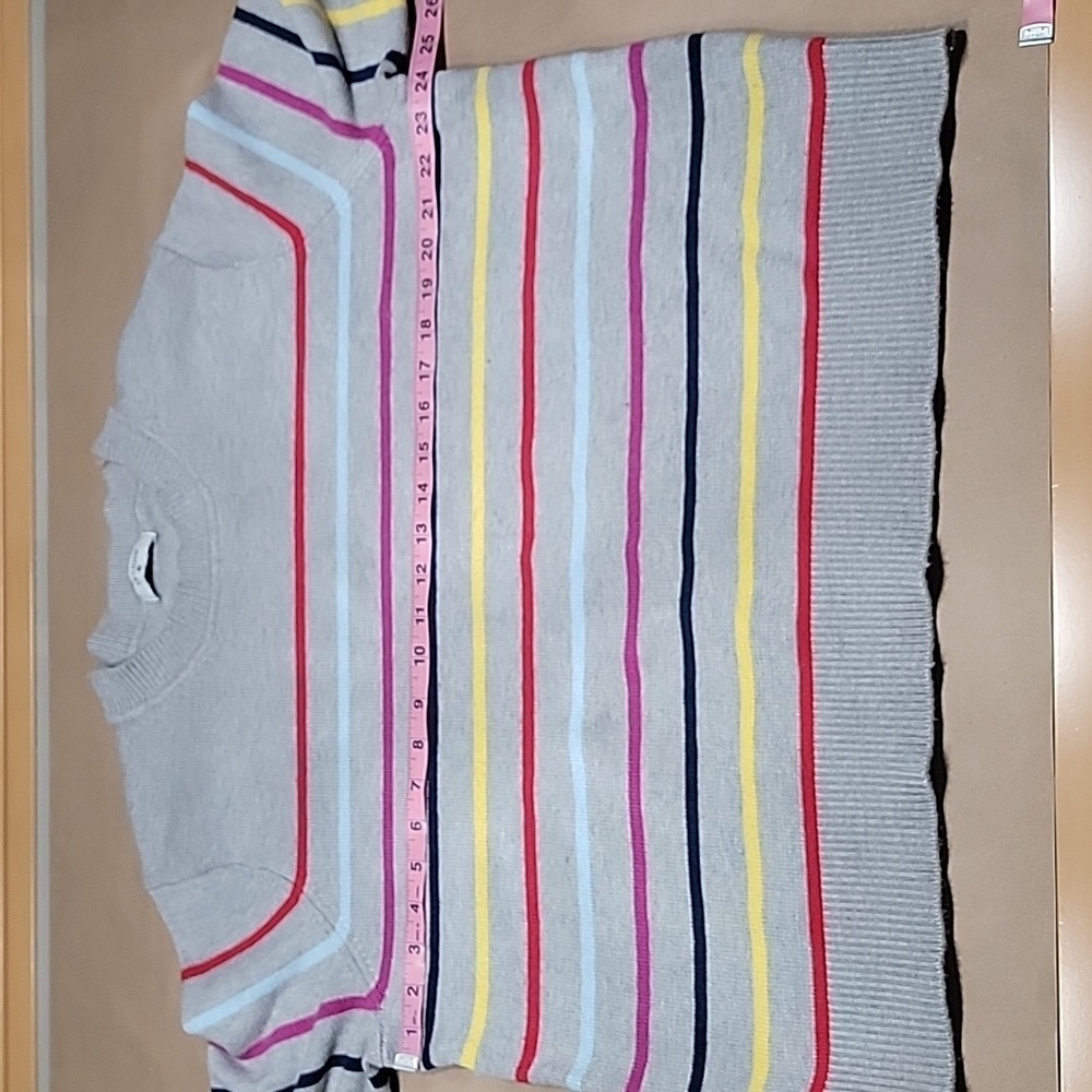 La Ligne for Target Gray Sweater with Multi-Color Stripes, Long Sleeve, EUC - Picture 6 of 11